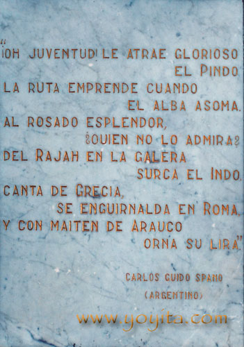 placa Carlos Guido Spano a Ruben Dario